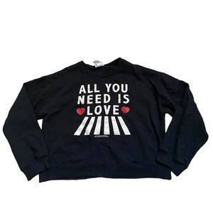 Womens the beattles cropped crewneck size xxl 1967 Graphic